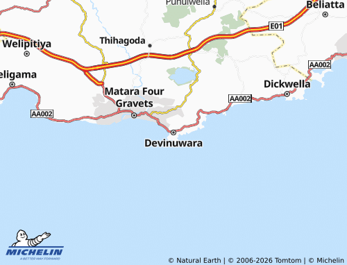 Mappa MICHELIN Devinuwara - ViaMichelin
