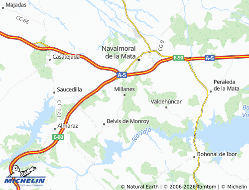 MICHELIN Millanes map - ViaMichelin