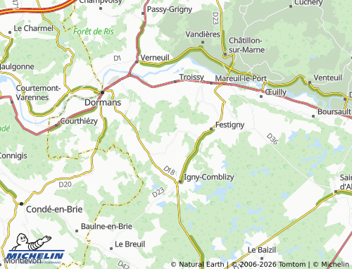 Mapa MICHELIN Nesle-le-Repons - ViaMichelin