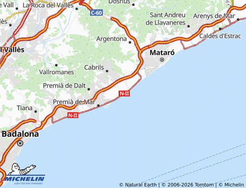 Carte MICHELIN Vilassar de Mar - ViaMichelin