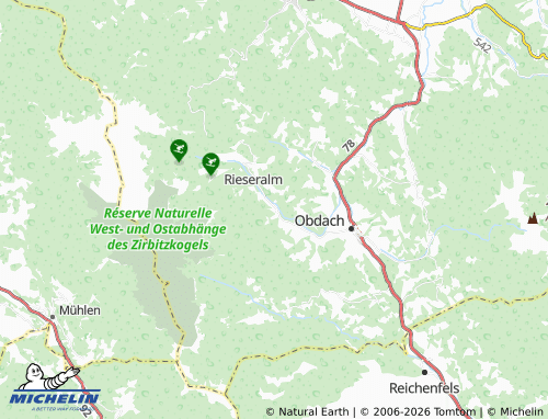 MICHELIN Granitzen map - ViaMichelin