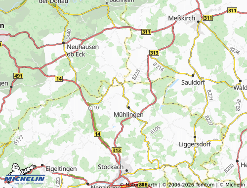 MICHELIN Mainwangen map - ViaMichelin