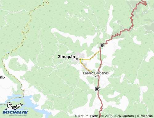 MICHELIN Zimapán map - ViaMichelin