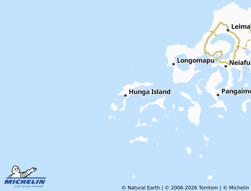 Mappa MICHELIN Hunga Island - ViaMichelin