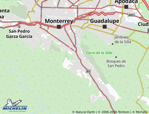 MICHELIN Miradores 600 map - ViaMichelin