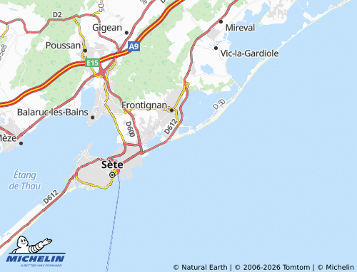 Mapa MICHELIN Frontignan Plage - ViaMichelin