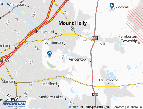 Mapa MICHELIN Eayrestown - ViaMichelin