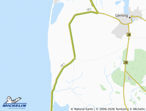 Kaart MICHELIN Dybe Mejeriby - ViaMichelin