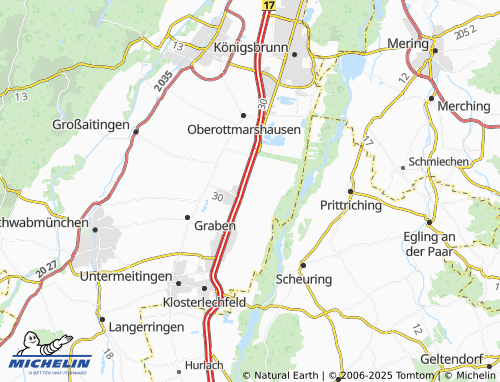 MICHELIN-Landkarte Gutshof Lechfeld - ViaMichelin
