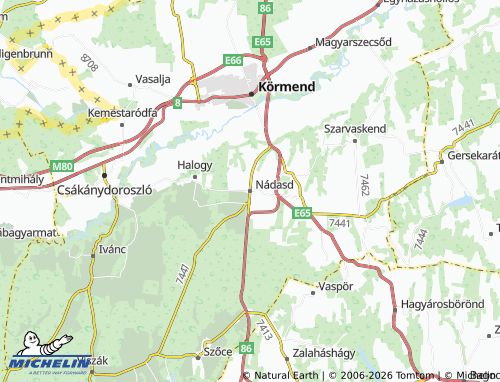 Mappa MICHELIN Nádasd - ViaMichelin