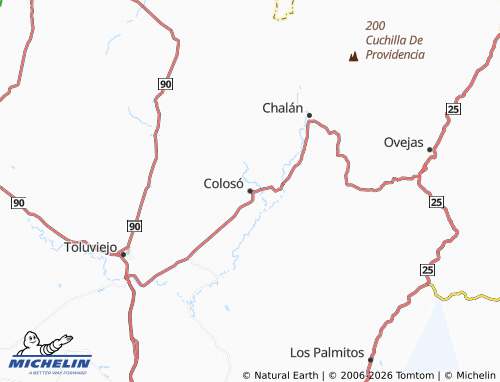 Mapa MICHELIN Colosó - ViaMichelin