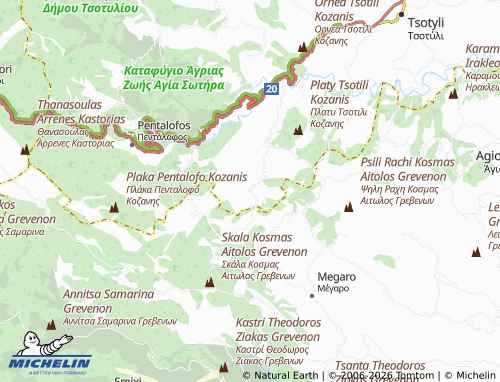 Carte MICHELIN Chrysavgi - ViaMichelin
