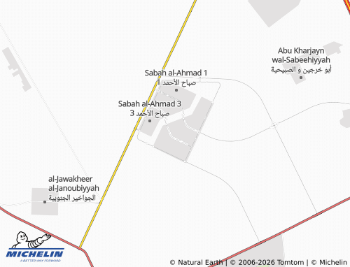 MICHELIN Sabah Al Ahmad 4 Block 1 map - ViaMichelin