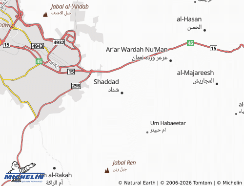 Mapa MICHELIN Shaddad - ViaMichelin