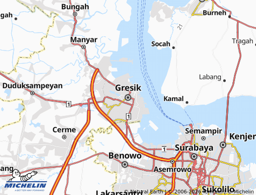 MICHELIN-Landkarte Gresik - ViaMichelin