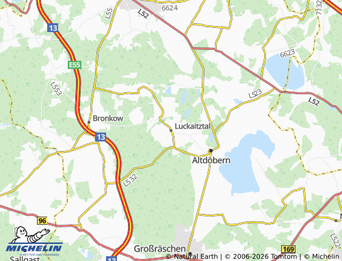 MICHELIN Luckaitztal map - ViaMichelin