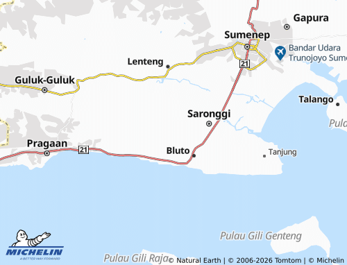 MICHELIN-Landkarte Karang Cempaka - ViaMichelin