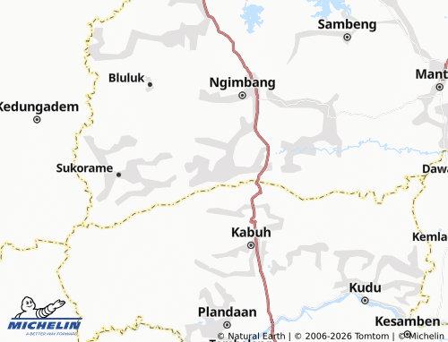 MICHELIN-Landkarte Mendogo - ViaMichelin