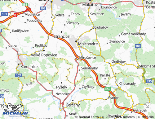 Mappa MICHELIN Mirošovice - ViaMichelin
