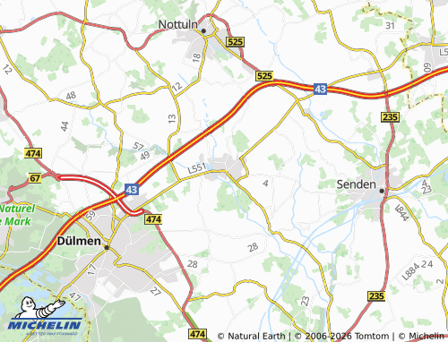 MICHELIN Buldern map - ViaMichelin