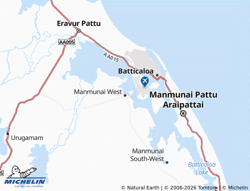Mappa MICHELIN Manmunai West - ViaMichelin