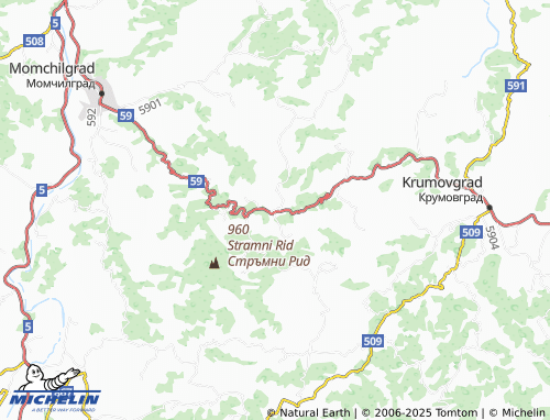 MICHELIN Zvezdel map - ViaMichelin