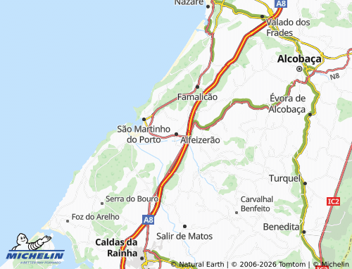 Mapa MICHELIN Alfeizerão - ViaMichelin