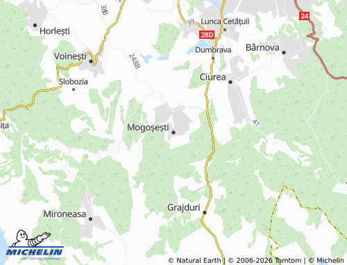 Mappa MICHELIN Mogoșești - ViaMichelin