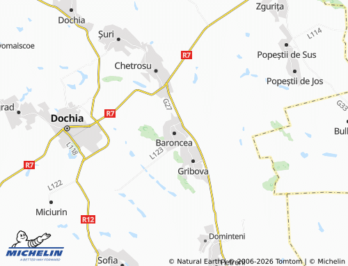MICHELIN Baroncea map - ViaMichelin