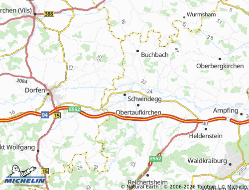 Mappa MICHELIN Schwindegg - ViaMichelin