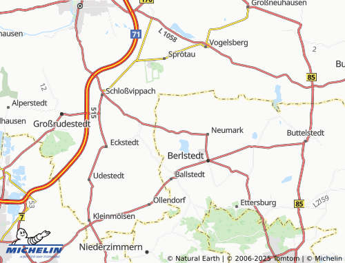 MICHELIN-Landkarte Vippachedelhausen - ViaMichelin