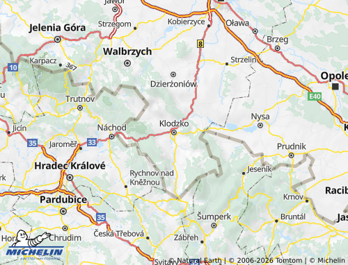 MICHELIN Kłodzki map - ViaMichelin