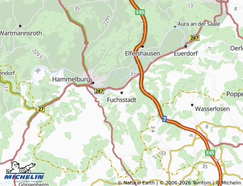 Mappa MICHELIN Fuchsstadt - ViaMichelin