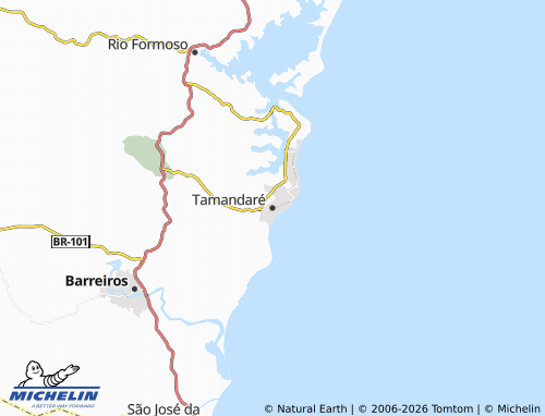 MICHELIN Tamandaré map - ViaMichelin