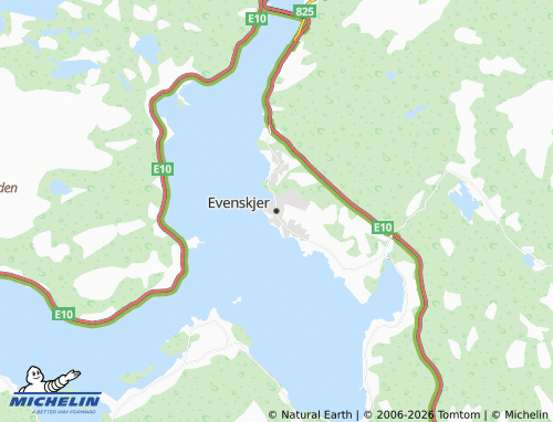 Carte MICHELIN Evenskjer - ViaMichelin
