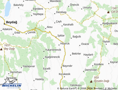 MICHELIN Hisarcık map - ViaMichelin
