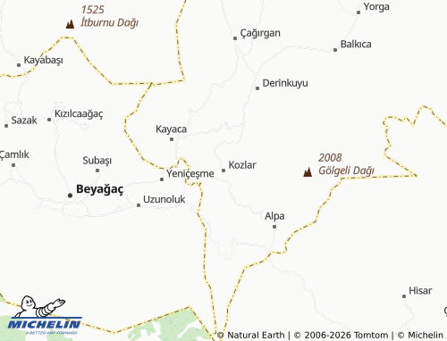 MICHELIN Kozlar map - ViaMichelin