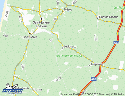 MICHELIN Lévignacq map - ViaMichelin