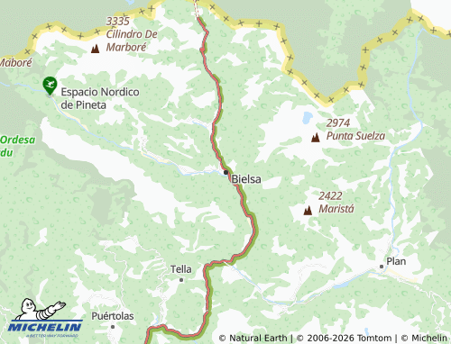 MICHELIN Bielsa map - ViaMichelin