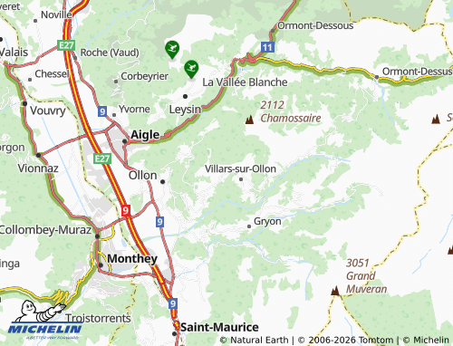 Carte MICHELIN Chesières - ViaMichelin