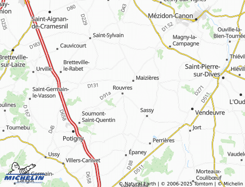 MICHELIN Rouvres map - ViaMichelin