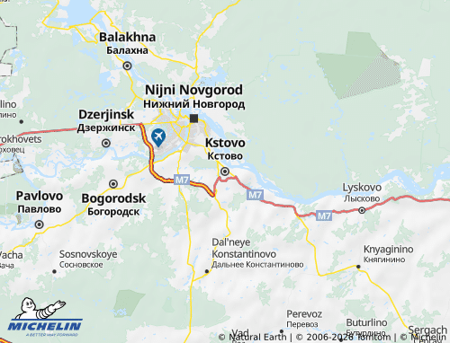 MICHELIN-Landkarte Kstowski Rajon - ViaMichelin