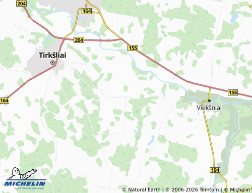 Mapa MICHELIN Užlieknė - ViaMichelin