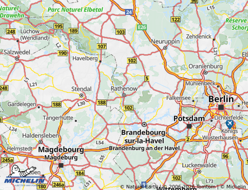 MICHELIN Havelland map - ViaMichelin