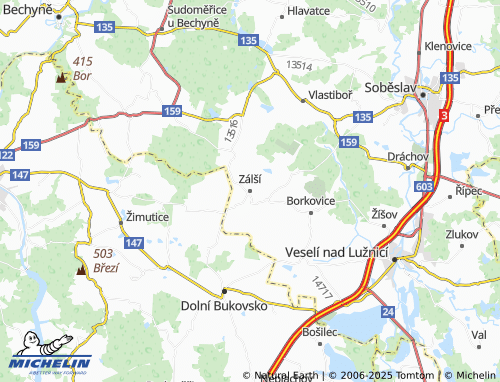 MICHELIN Zálší map - ViaMichelin