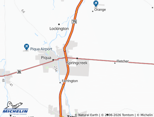 Mapa MICHELIN Springcreek - ViaMichelin