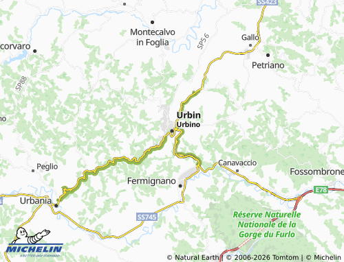 Mapa MICHELIN Urbino - ViaMichelin