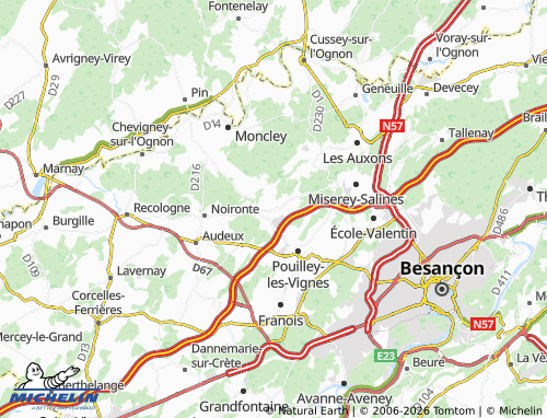 Mappa MICHELIN Pelousey - ViaMichelin