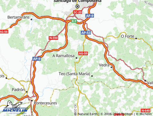 Mapa MICHELIN A Ramallosa - ViaMichelin