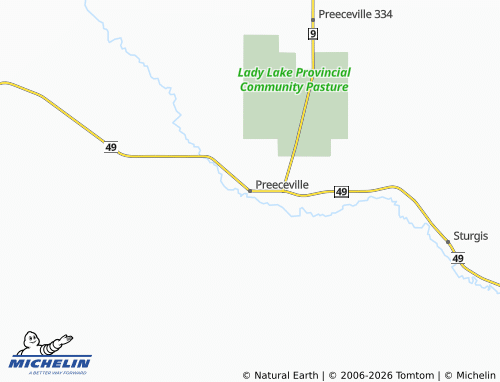 Carte MICHELIN Preeceville - ViaMichelin